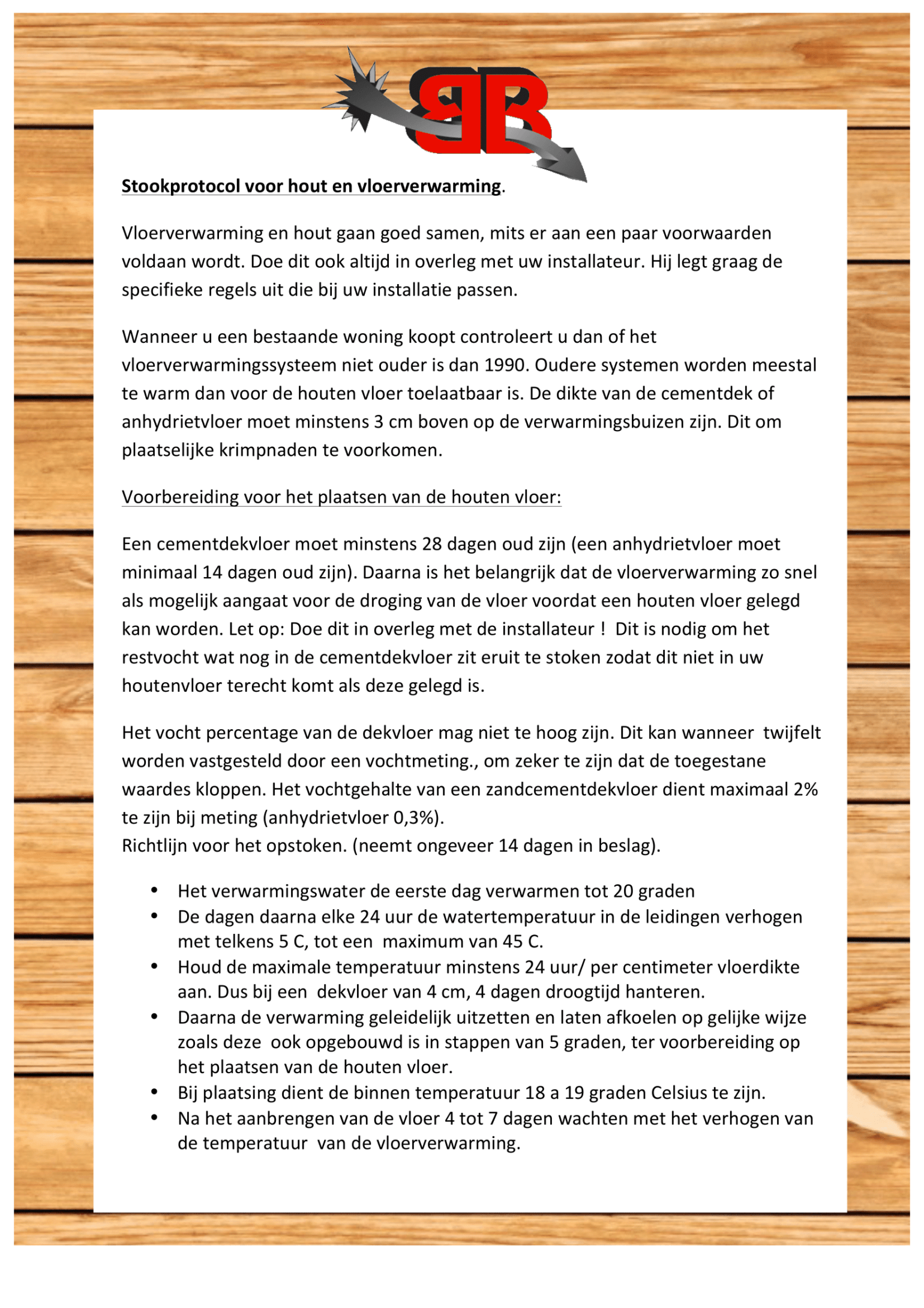 Stookprotocol deel 1