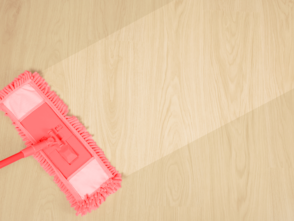Dweil op vloer Dweil op vloer