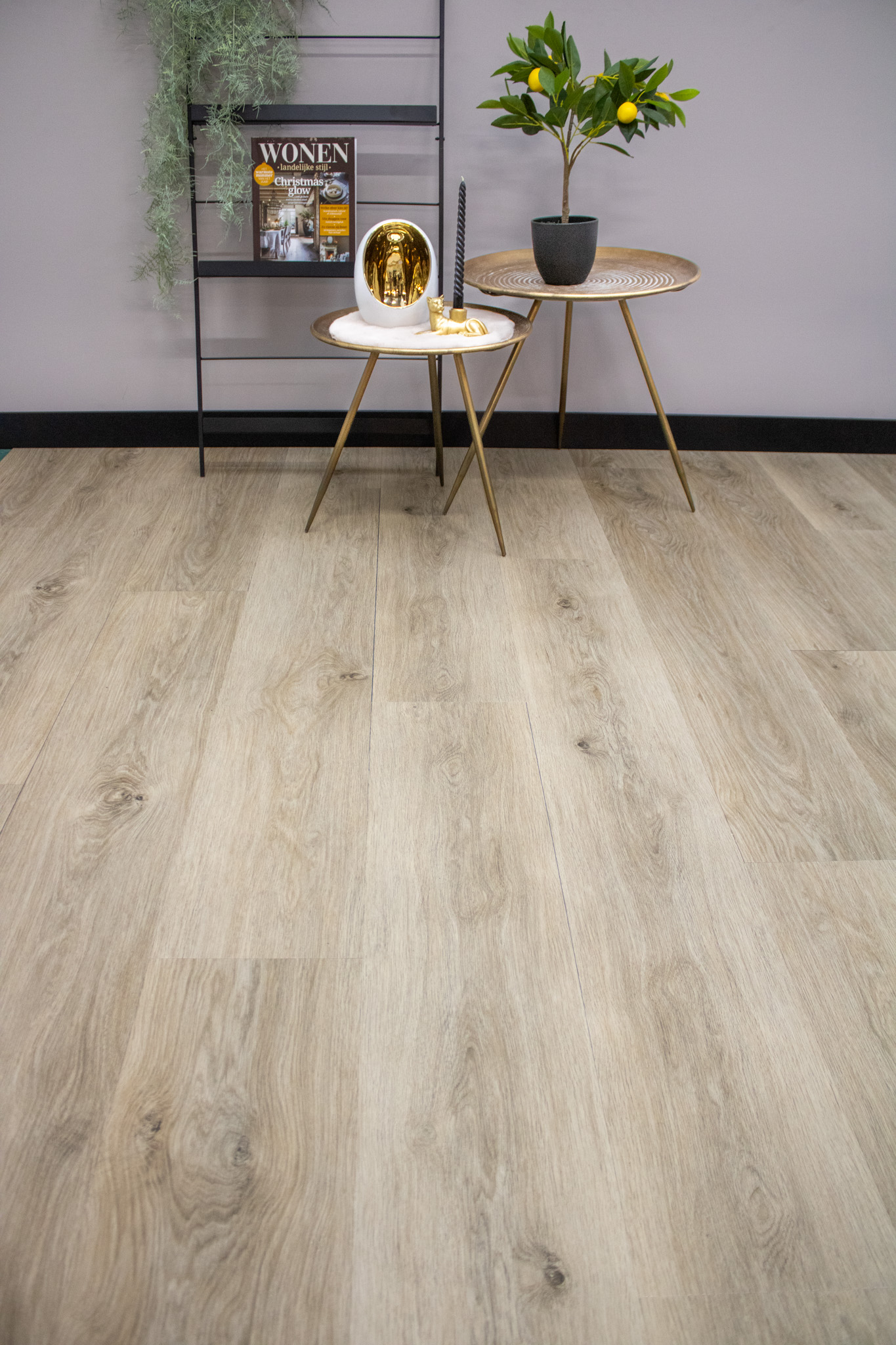 Gerookt bruin eiken plak-PVC Gerookt bruin eiken plak-PVC