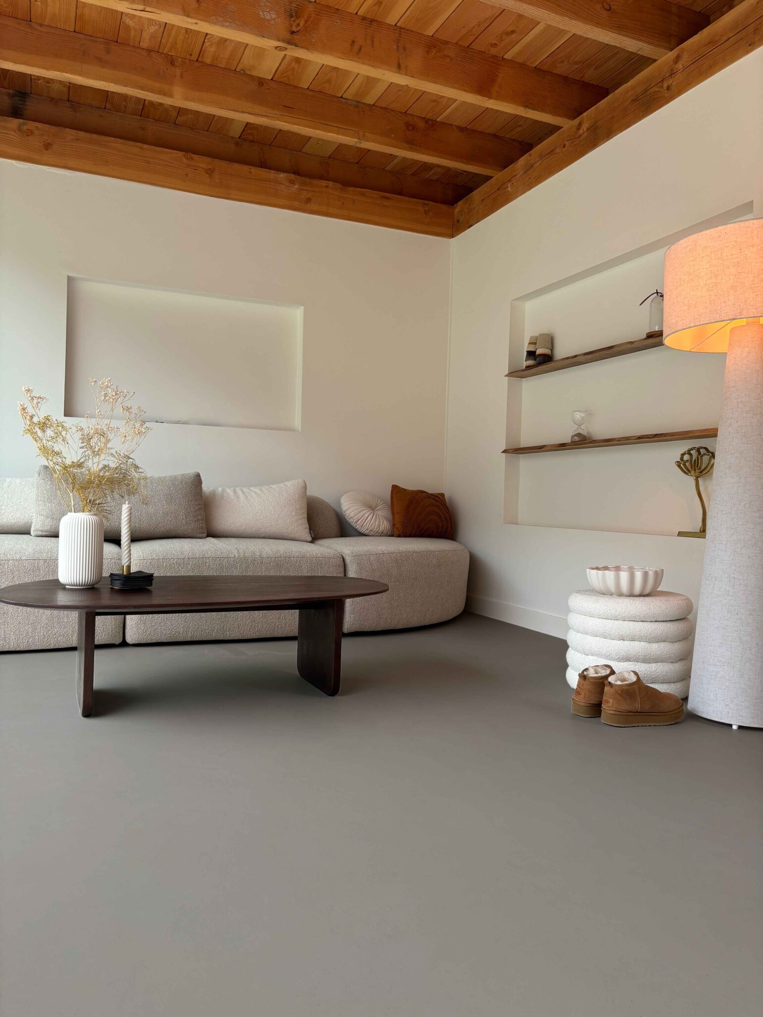 Gietvloer voor in de slaapkamer gietvloeren-ruimtes