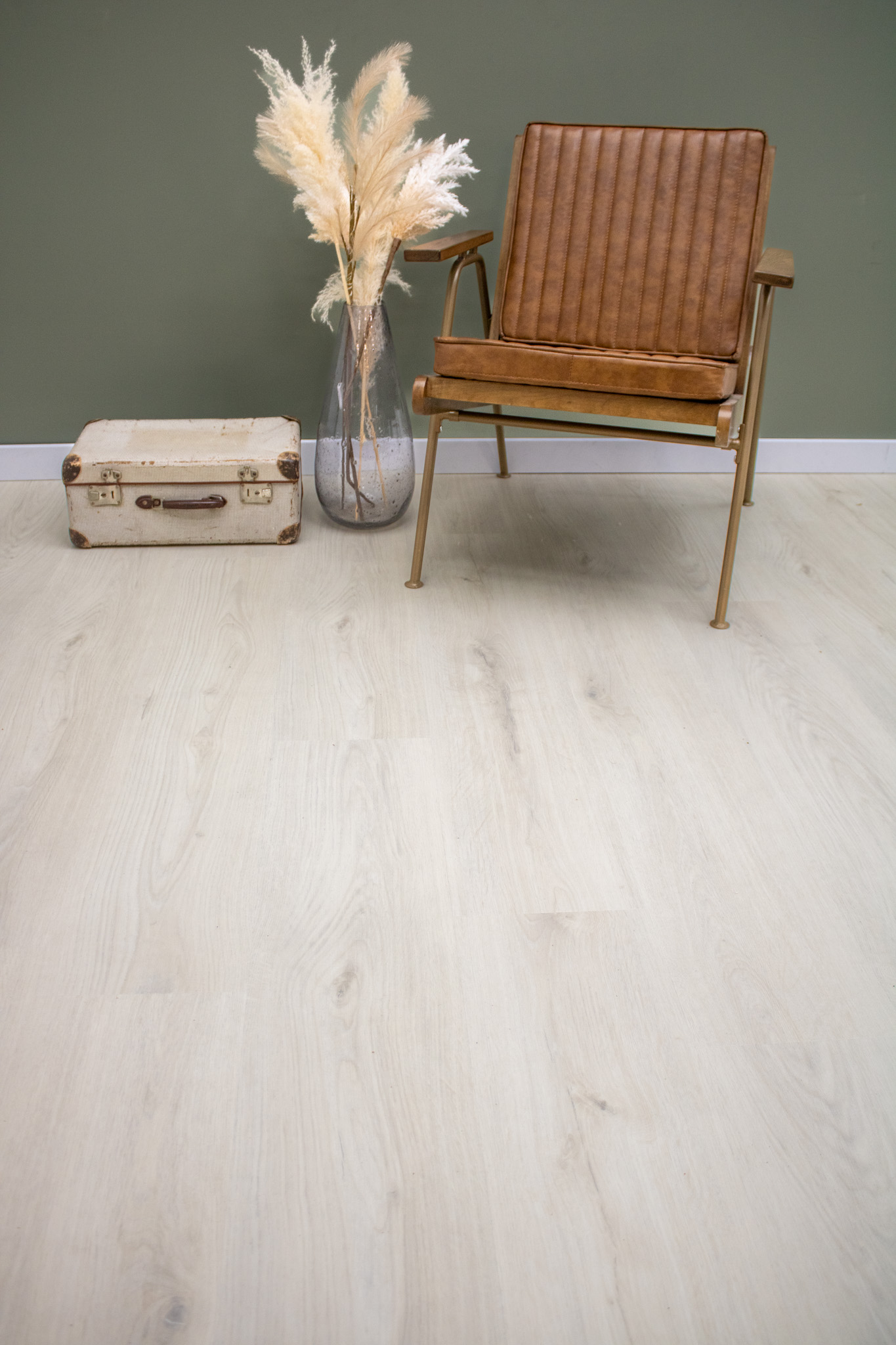 Lichtgrijs eiken plak-PVC Lichtgrijs eiken plak-PVC