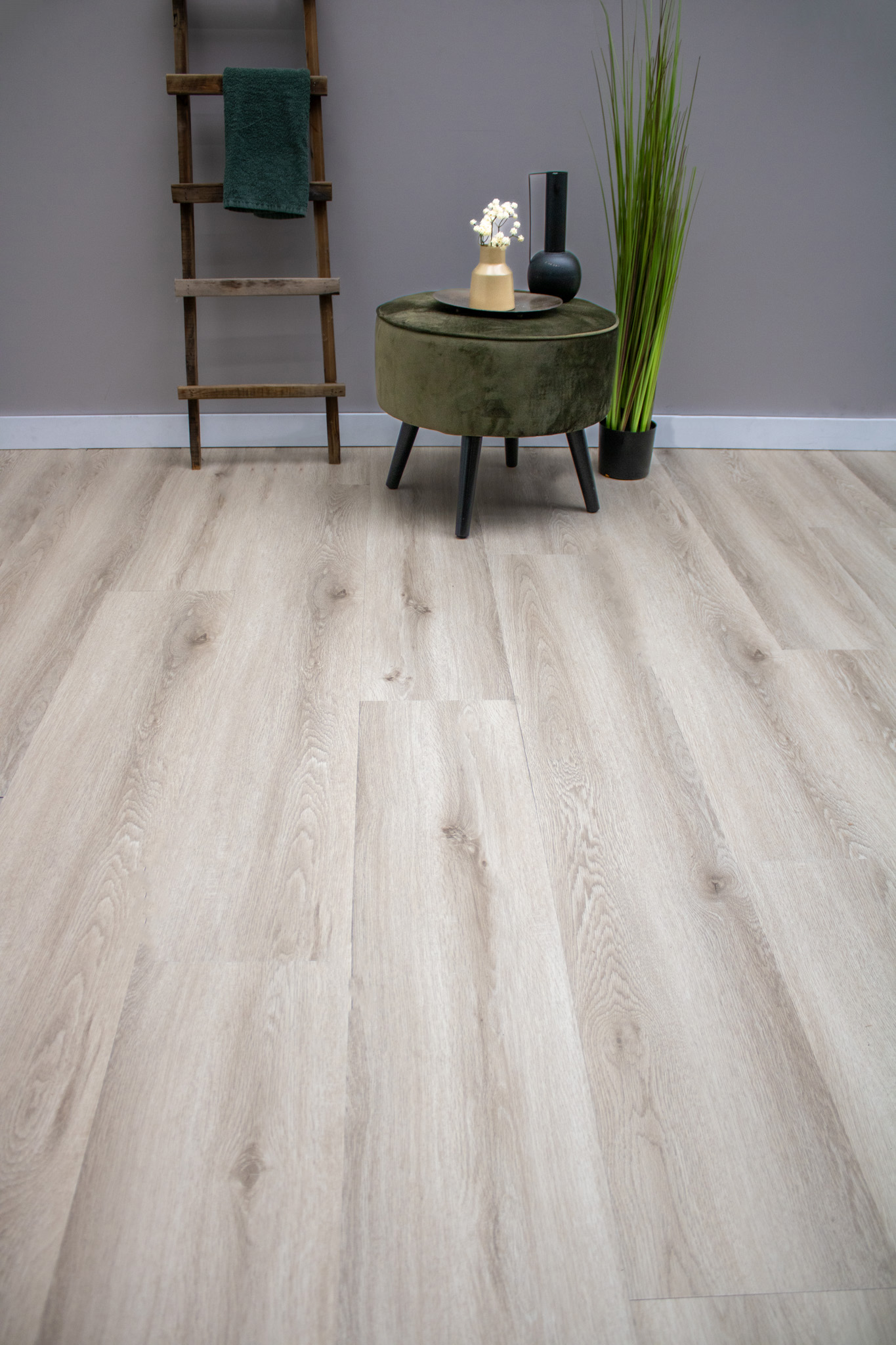 Lichtgrijs eikenhout plak-PVC Lichtgrijs eikenhout plak-PVC