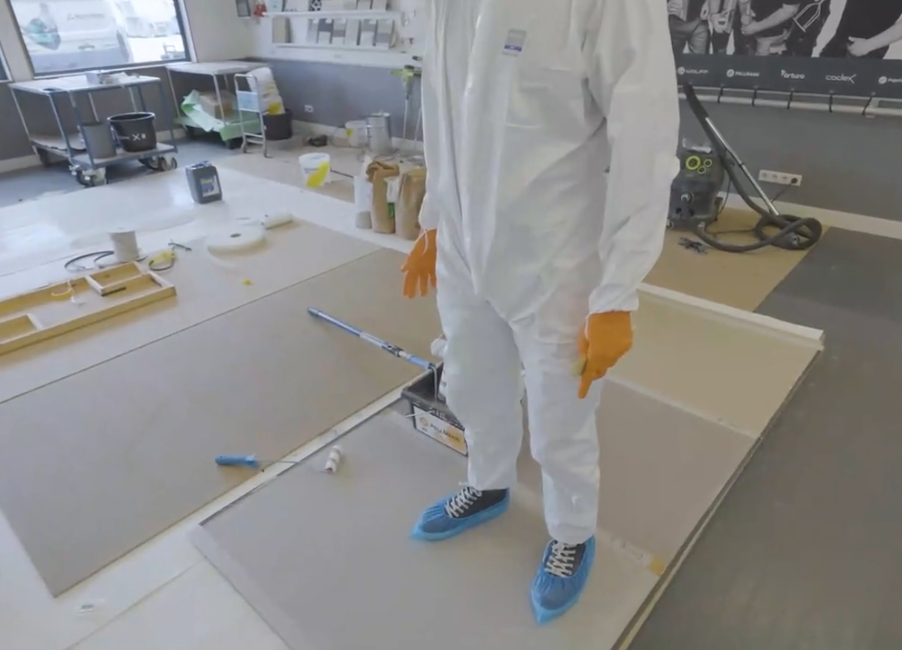 Beschermingsmiddelen leggen gietvloeren Beschermingsmiddelen leggen gietvloeren