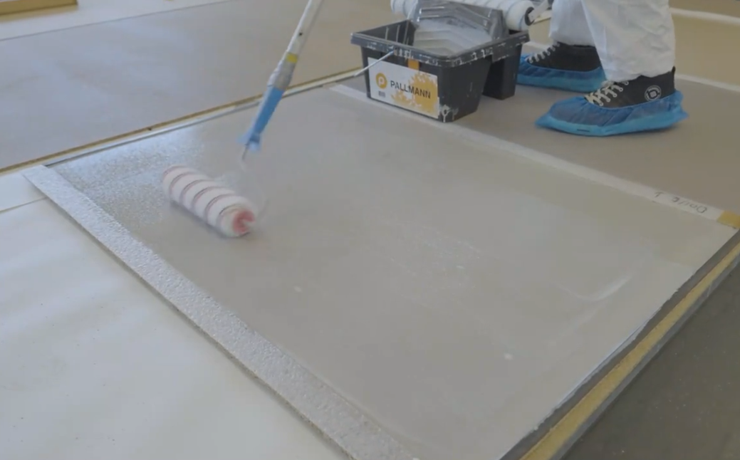 Rest van de vloer kruislings impregneren Rest van de vloer kruislings impregneren